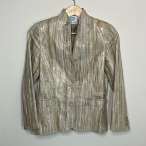 Vintage Samuel Robert by Peter Hatsi Androu Eelskin Leather Jacket & Skirt Suit